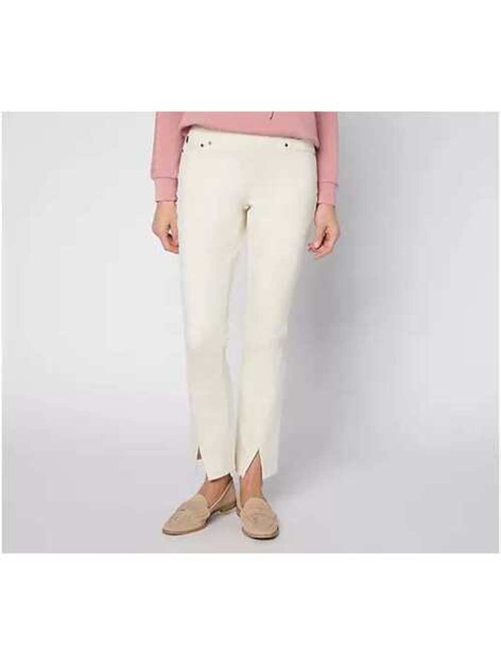 Belle twill split jeans SIZE 14-OFFWHITE